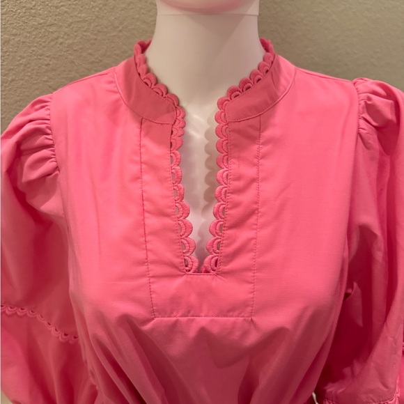 Entro Vibrant Pink Long Sleeve Dress - Picture 3 of 5